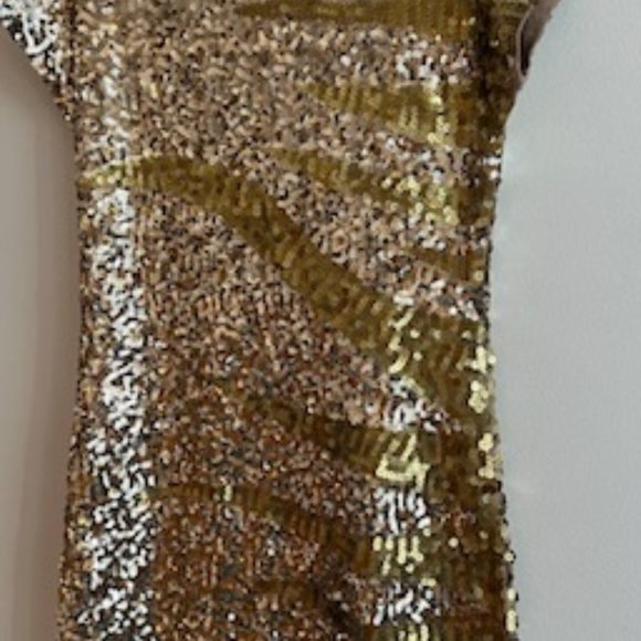 Gold Sequin Mini Dress - Picture 7 of 9